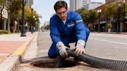 Desobstrução de ramal de esgoto