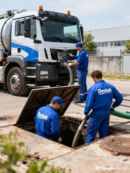 Limpeza de estação elevatória de esgoto